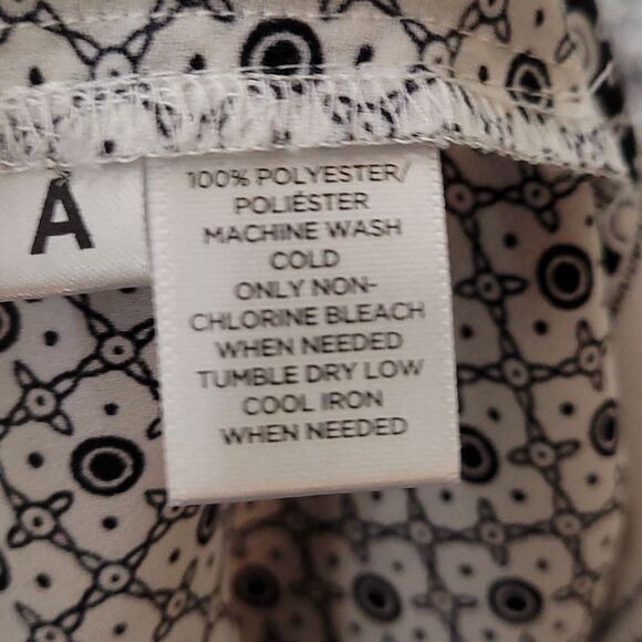 LOFT Monochrome Patterned Blouse Small - Picture 5 of 5